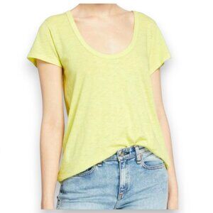 Rag & Bone The Slub Pima Cotton U-Neck Tee in Lime Green Size Large - NWT
